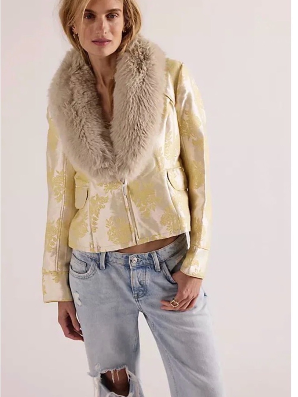 Free People Women's Natural French Exit Jacket
